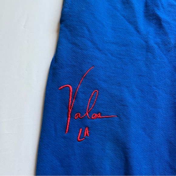 VALAS LOS ANGELES blue cobalt royal terry knit elastic waist jogger sweat pants - Picture 2 of 8